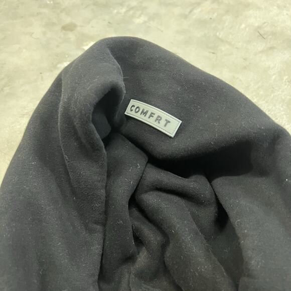 Comfrt Mens Fleece Pullover Hoodie Black Size Medium - Picture 7 of 8